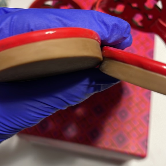 Tory Burch ruby red rainbow millers - Picture 5 of 7